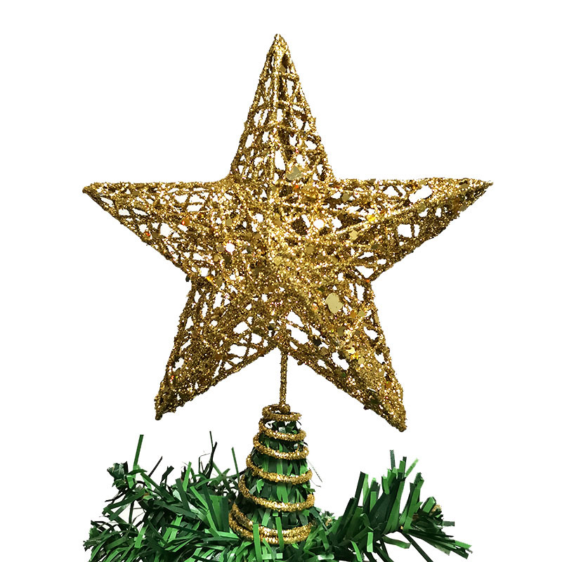 Star Tree Topper - 1 Chiếc 15*20Cm Vàng Lấp Lánh