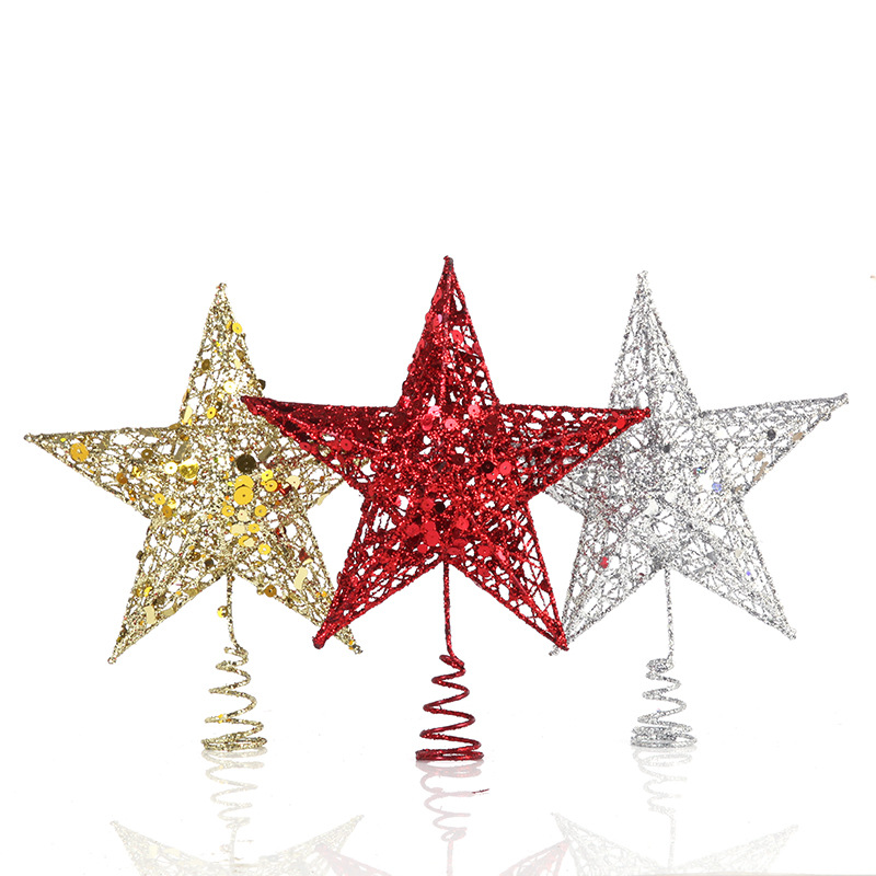 Star Tree Topper - 15/20/25/30 Cm Ngôi Sao Rỗng Vàng
