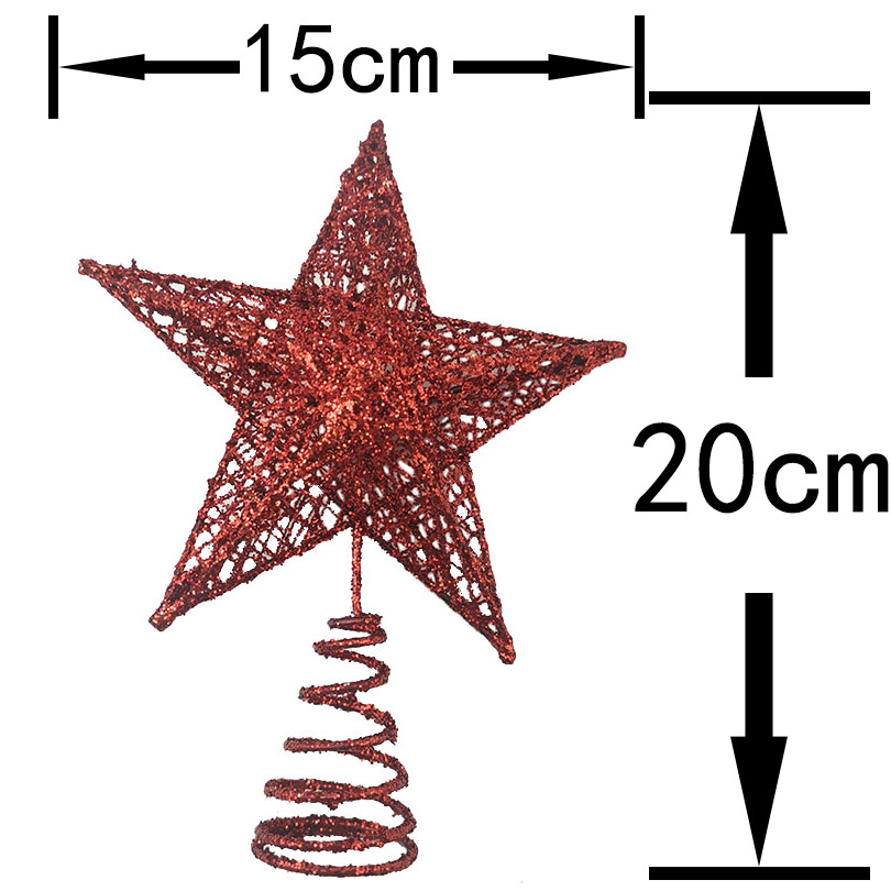 1 Chiếc 15*20Cm Vàng Lấp Lánh  - đánh giá và giá Star Tree Topper