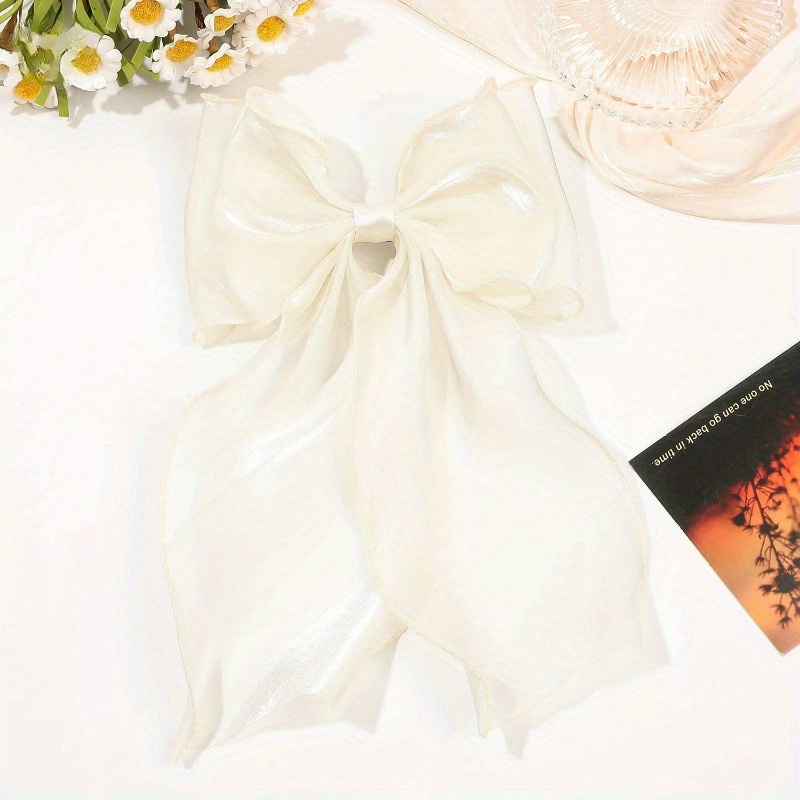 1pc Off - White Mesh Ribbon Bo - đánh giá và giá Ribbon Bow Gift