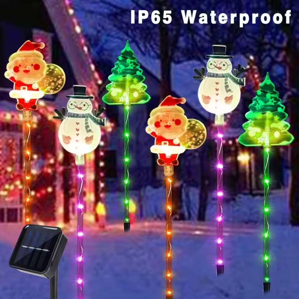 1Set of Solar Santa Claus&Chri - đánh giá và giá Christmas Lights Outdoor