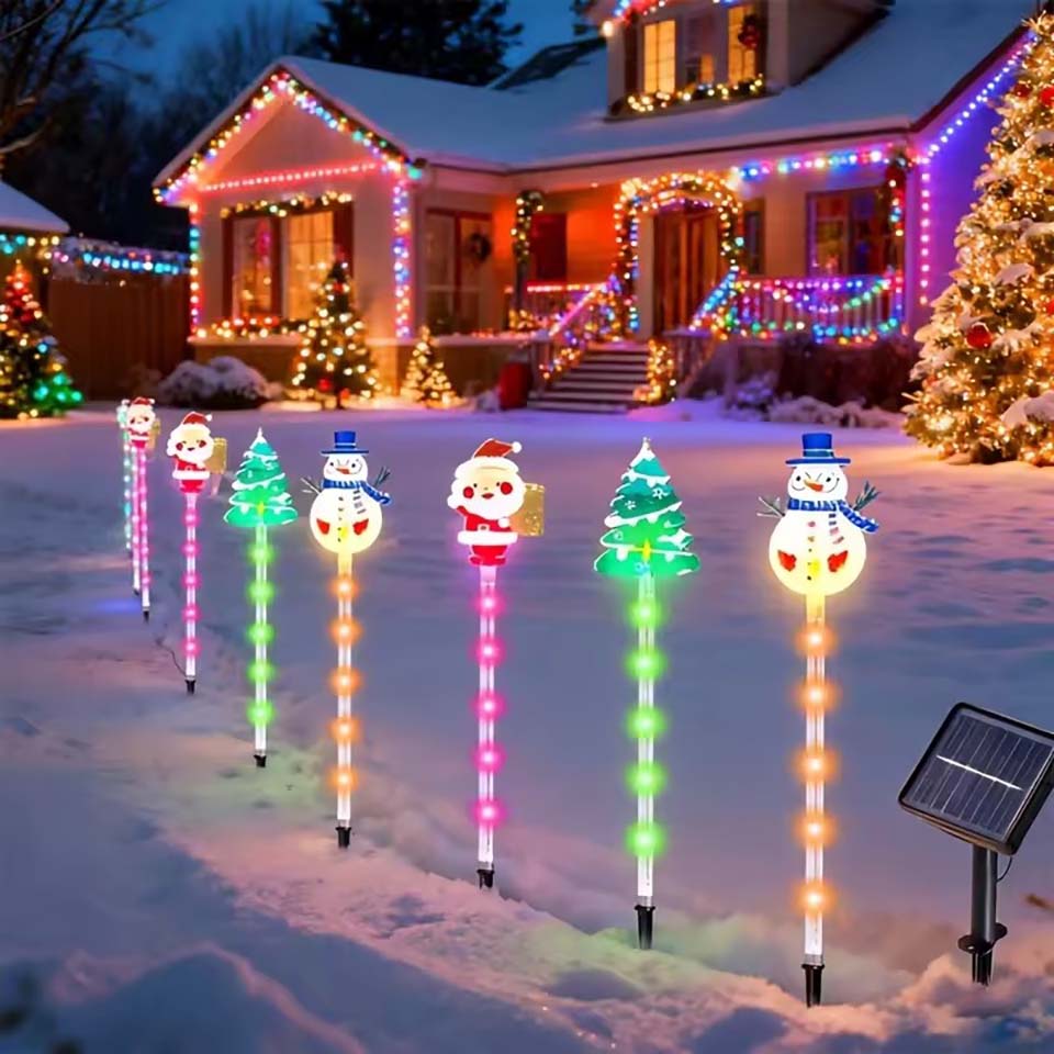 1Set of Solar Santa Claus&Chri - đánh giá và giá Christmas Lights Outdoor