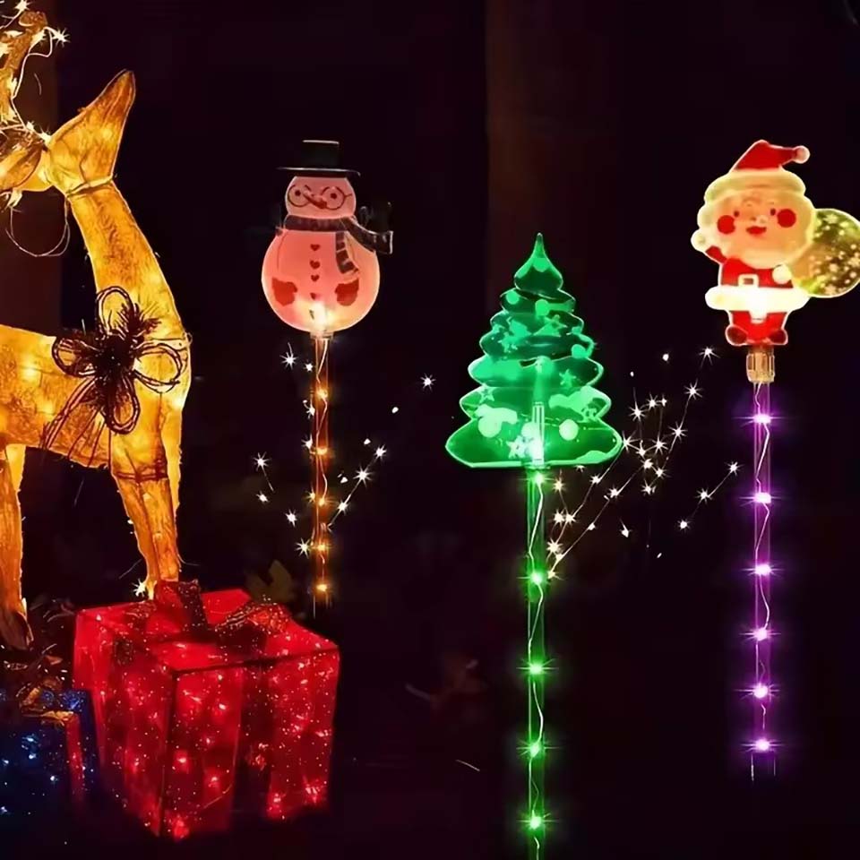 1Set of Solar Santa Claus&Chri - đánh giá và giá Christmas Lights Outdoor