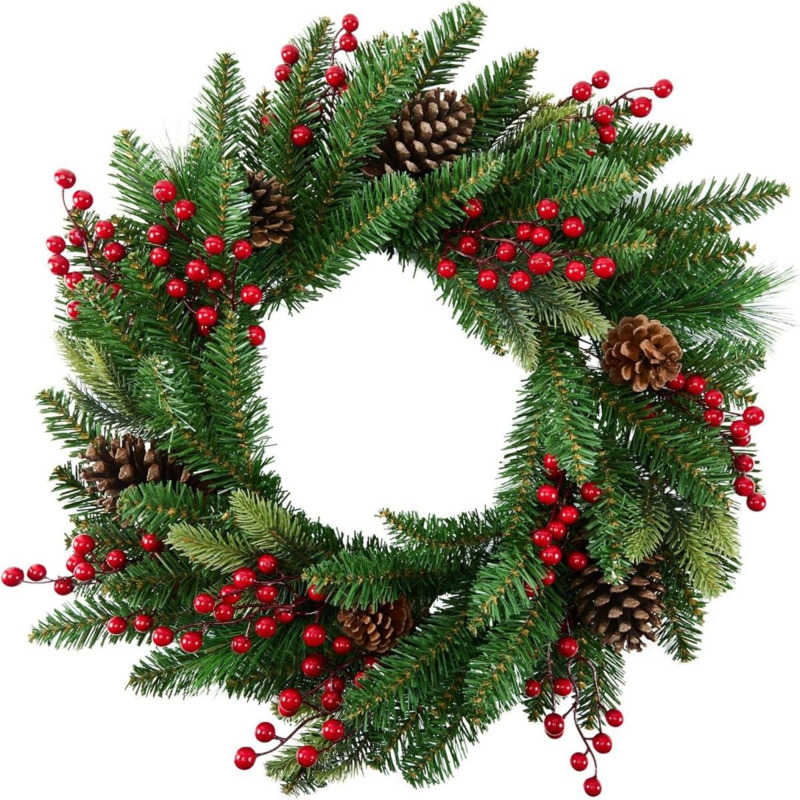 50cm Artificial Christmas Wrea - đánh giá và giá Christmas Wreath Fake