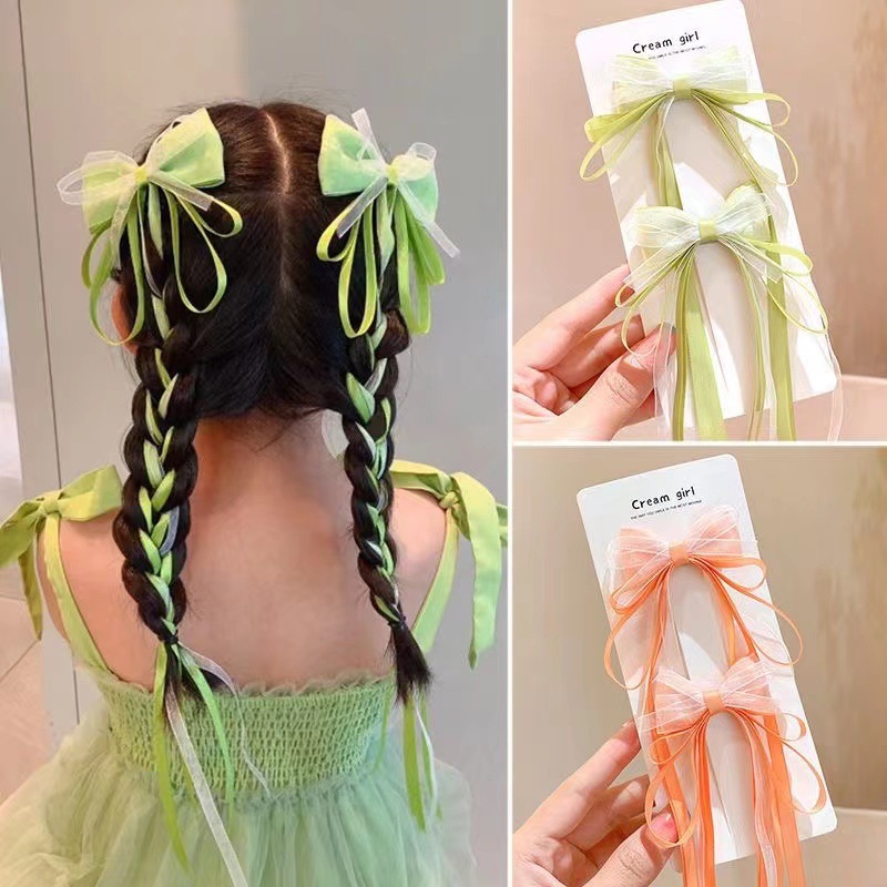 Girls Hair Bows Ribbon Clips 2 - đánh giá và giá Ribbon Bow Gift
