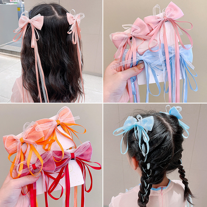 Girls Hair Bows Ribbon Clips 2 - đánh giá và giá Ribbon Bow Gift