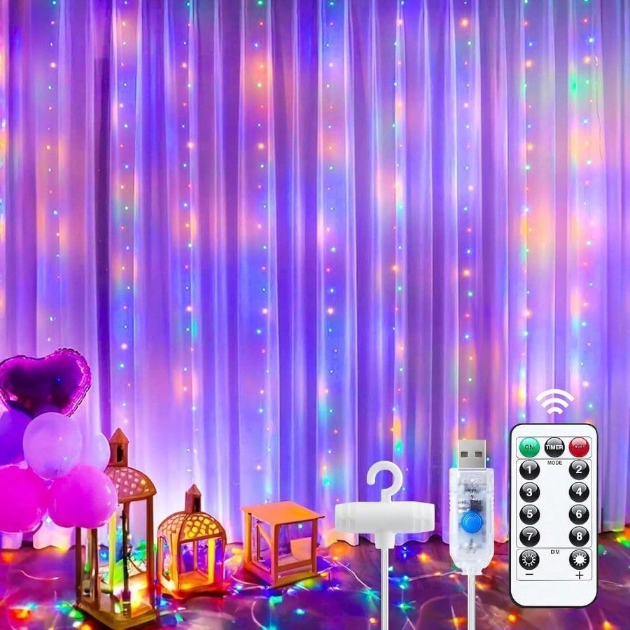 Curtain Lights, 300 LED Dimmab - đánh giá và giá Led Fairy String Lights